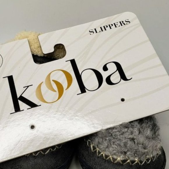 NWT Kooba Women’s Grey Boiled Wool Hard Bottom Slippers M - Picture 10 of 11